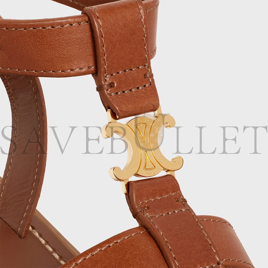 CELINE CLEA TRIOMPHE GLADIATOR SANDAL IN CALFSKIN - VEGETAL TANNING 352463778C.04LU